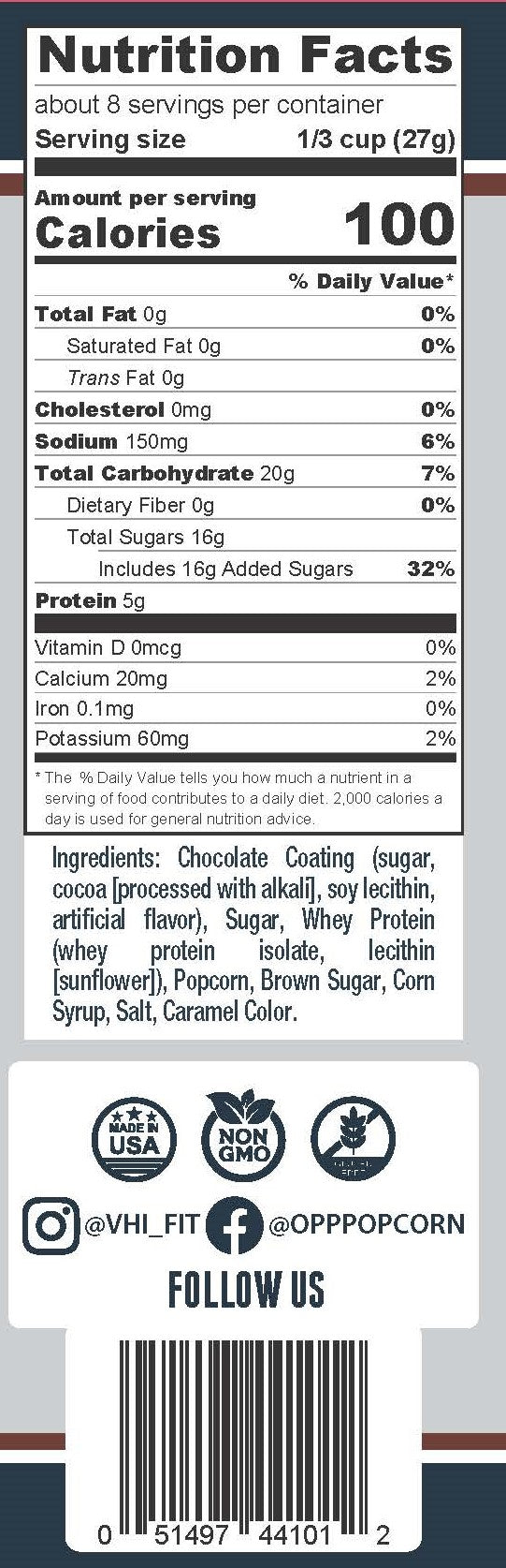 Omaha Protein Popcorn- Chocolate Delight