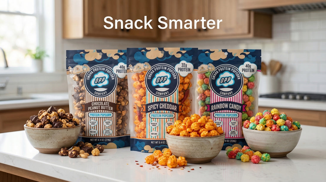 hero-image-of-gourmet-protein-popcorn-bags-and-bowls-on-clean-countertop