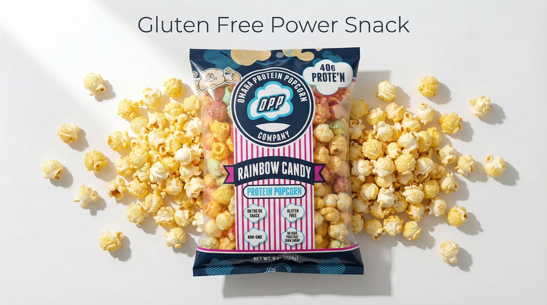 gluten-free-protein-popcorn-bag-with-popped-kernels-on-clean-white-background