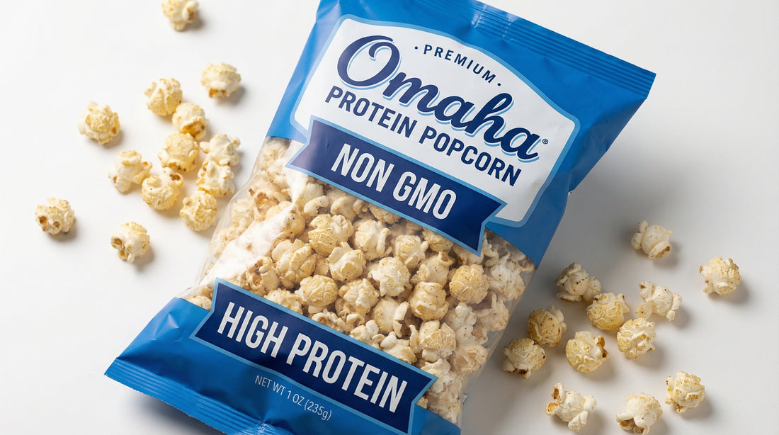 non-gmo-protein-popcorn-bag-with-popped-kernels-on-clean-white-background