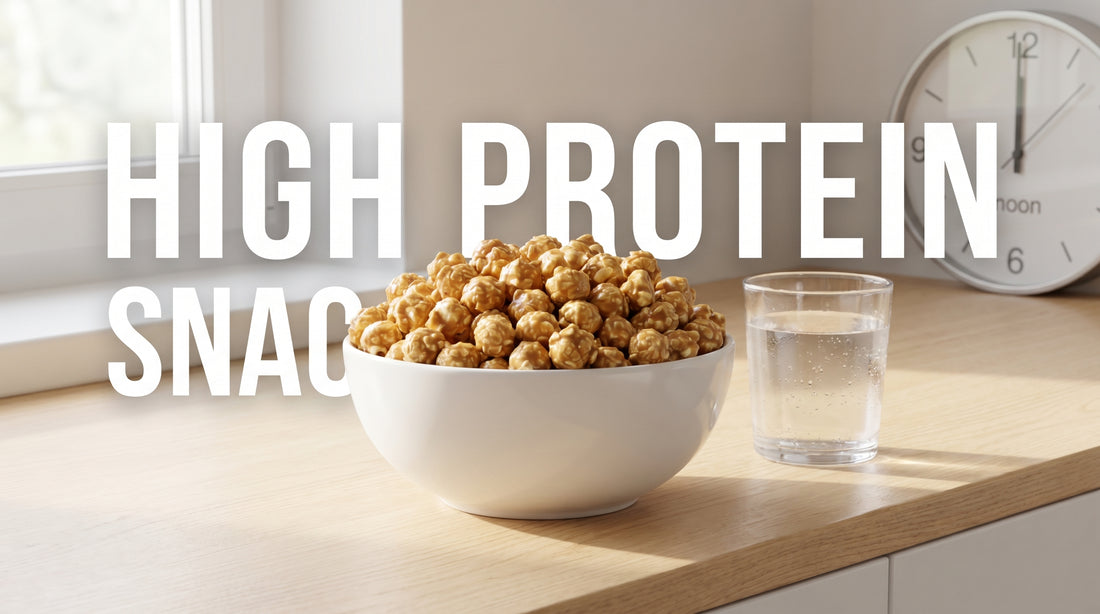 protein-popcorn-in-bowl-with-fast-break-scene-and-noon-clock