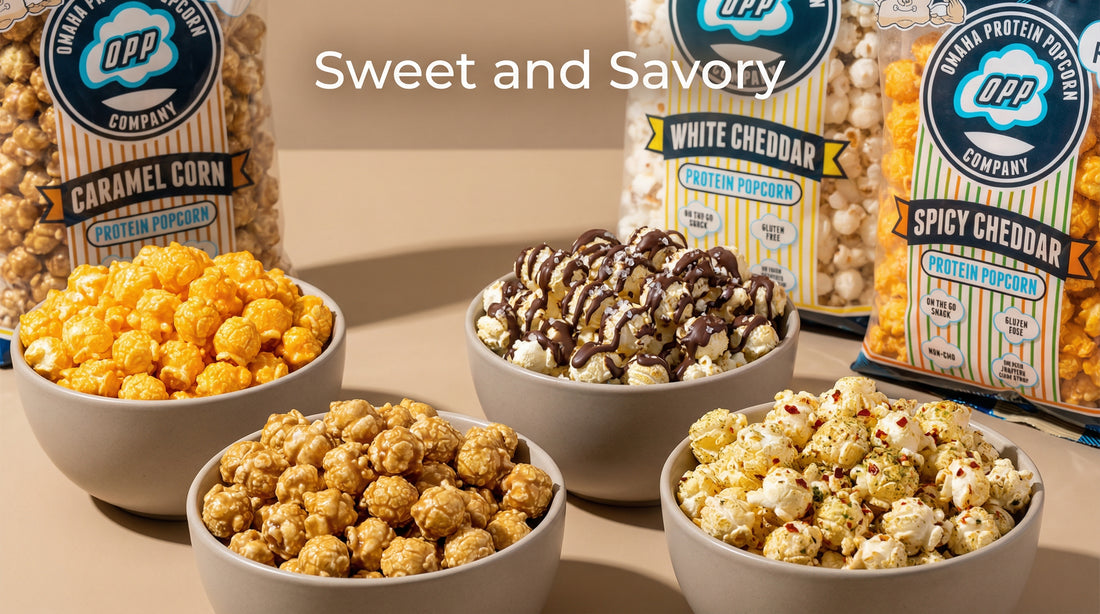 hero-image-of-sweet-and-savory-protein-popcorn-in-variety-of-flavors