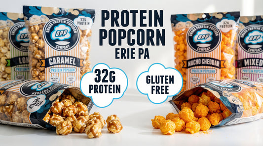 hero-image-of-protein-popcorn-bags-and-popcorn-close-up-with-erie-pa-text