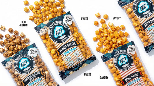 hero-image-of-high-protein-popcorn-sweet-and-savory-flavors-on-clean-background