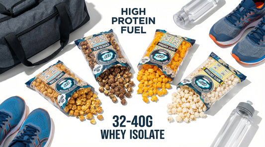 high-protein-popcorn-athlete-snack-setup-with-gym-gear