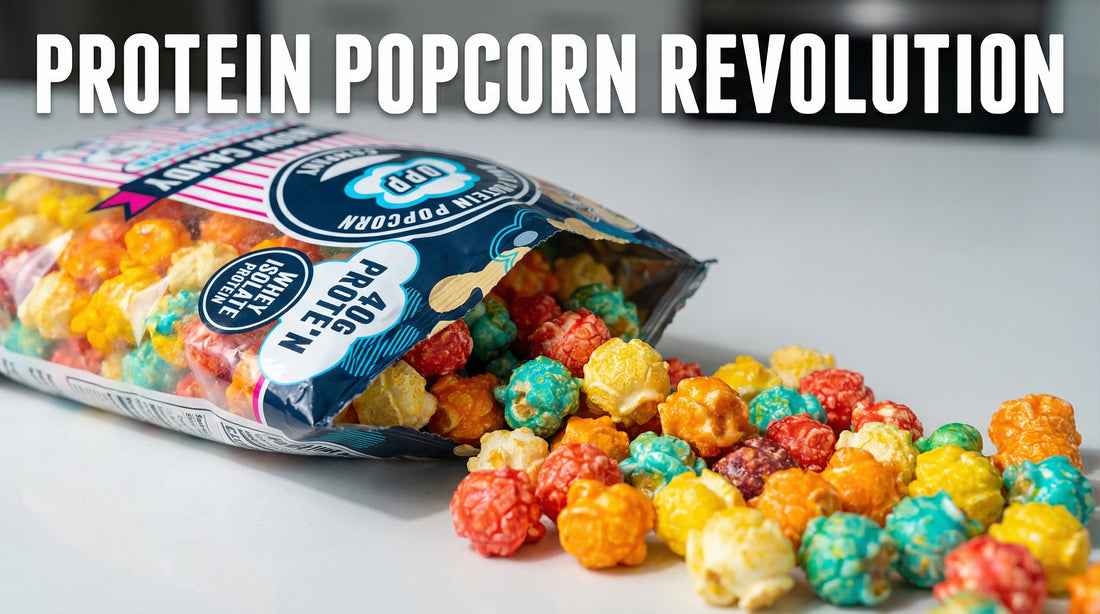 premium-protein-popcorn-bag-with-popcorn-spilled-in-clean-ecommerce-hero-style