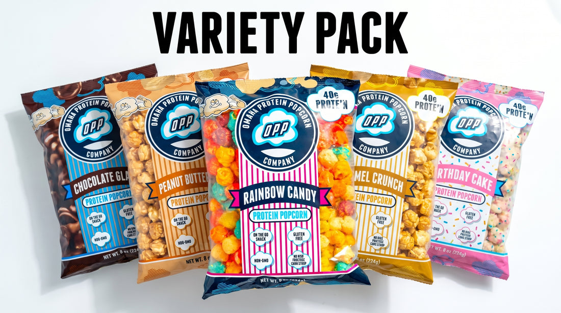 hero-image-of-omaha-protein-popcorn-variety-pack-with-colorful-bags-and-high-protein-callout
