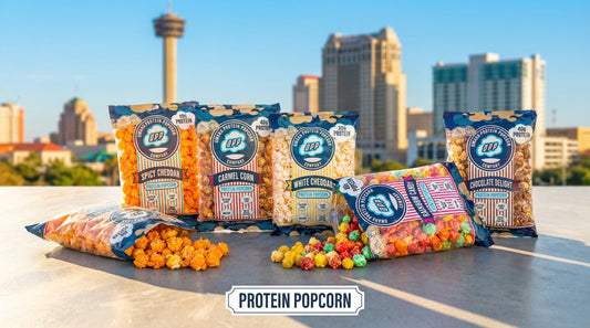 protein-popcorn-bags-with-texas-background-and-high-protein-snack-focus