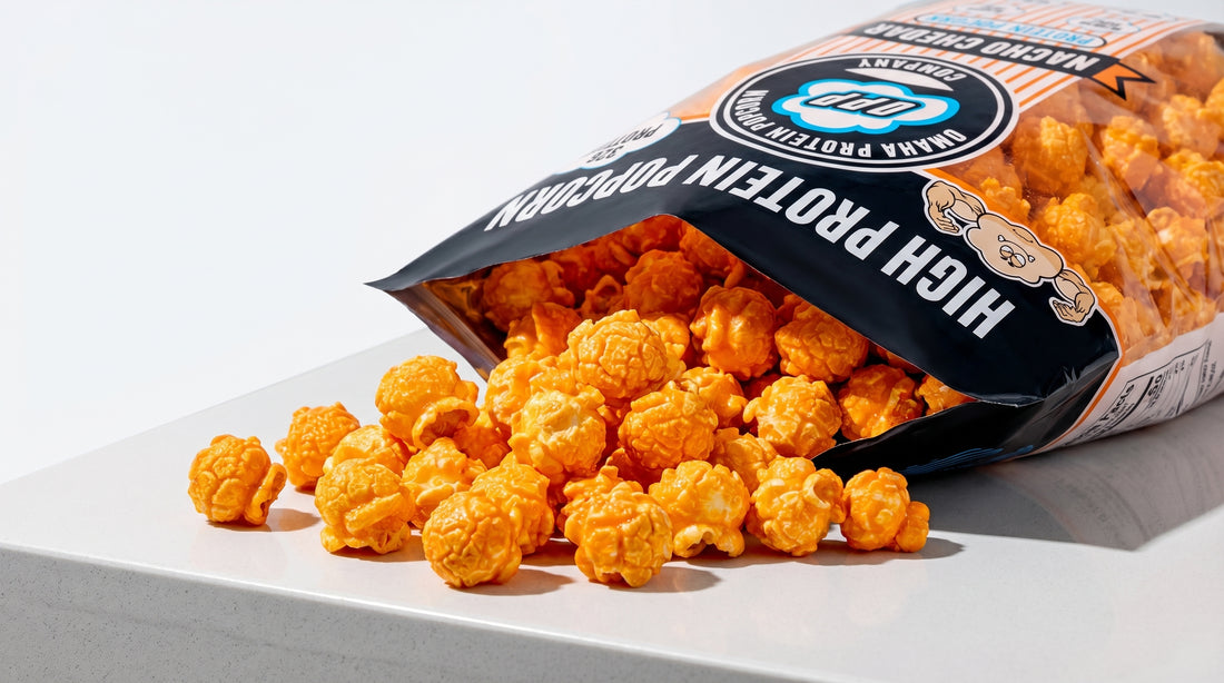 gourmet-protein-popcorn-bag-with-high-protein-popcorn-spilling-out