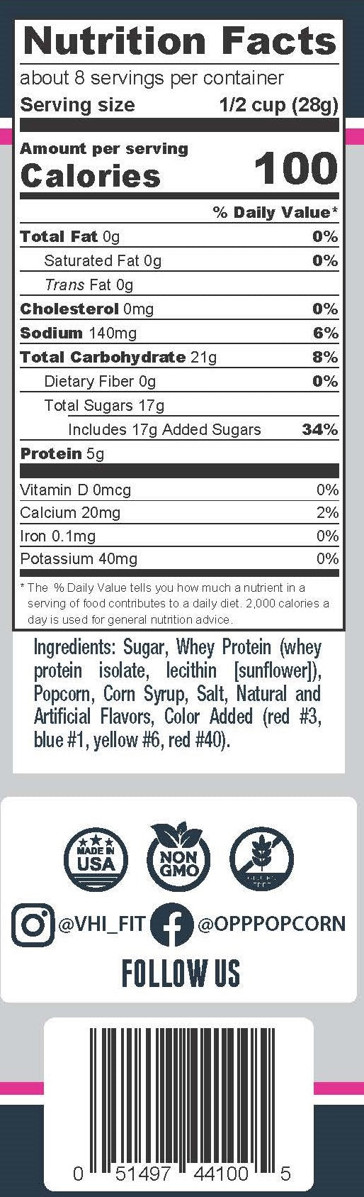 Omaha Protein Popcorn- Rainbow Candy
