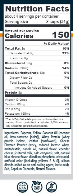 Omaha Protein Popcorn - Spicy Cheddar