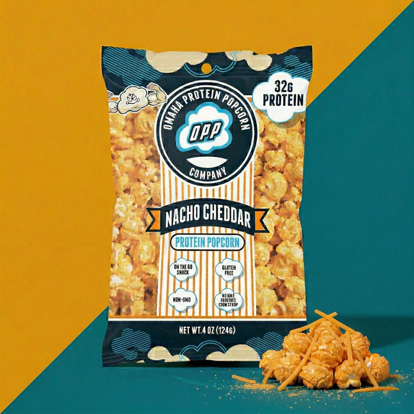 Omaha Protein Popcorn- Nacho Cheddar