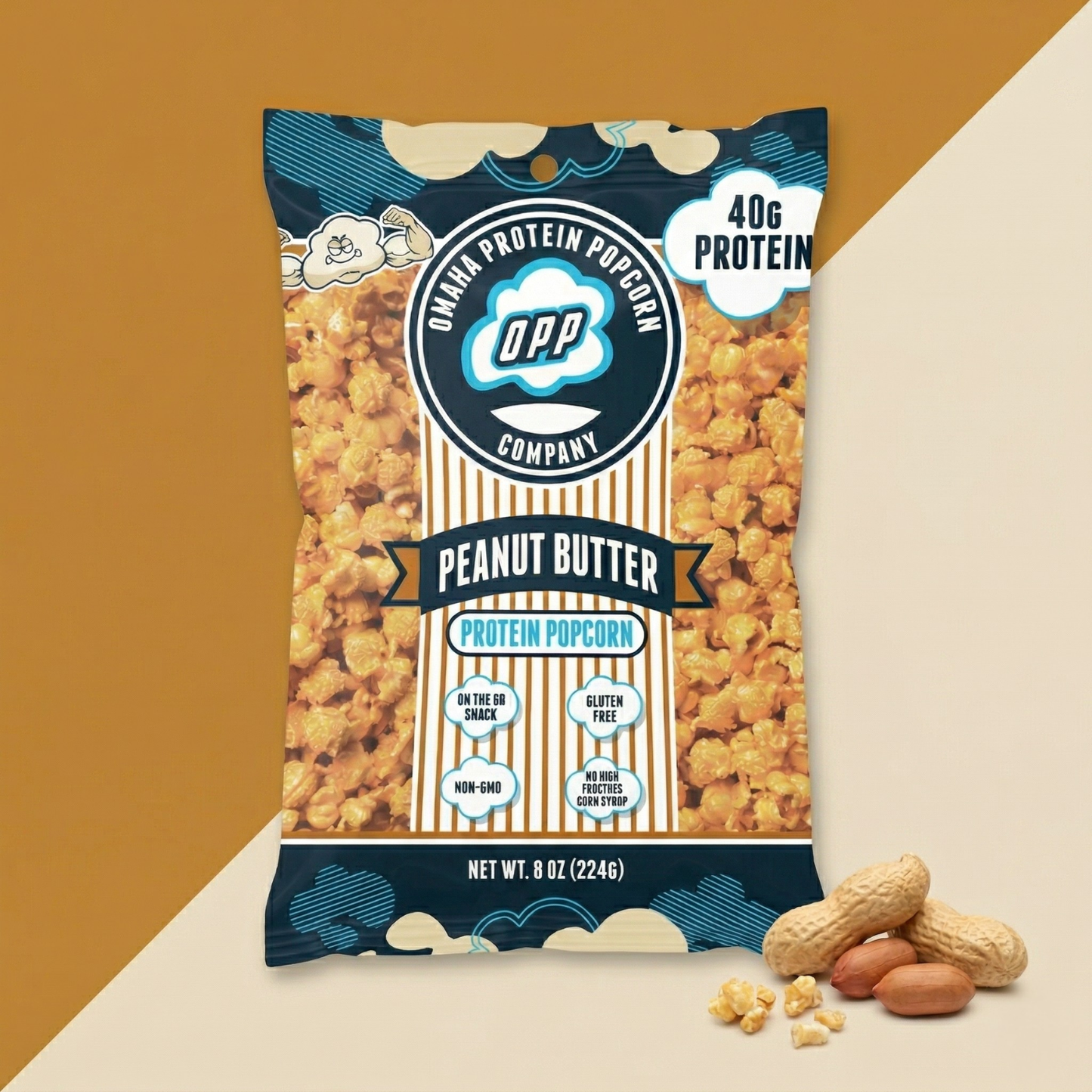 Omaha Protein Popcorn- Peanut Butter