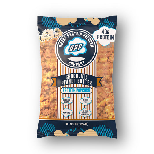 Omaha Protein Popcorn- Chocolate Peanut Butter Cup