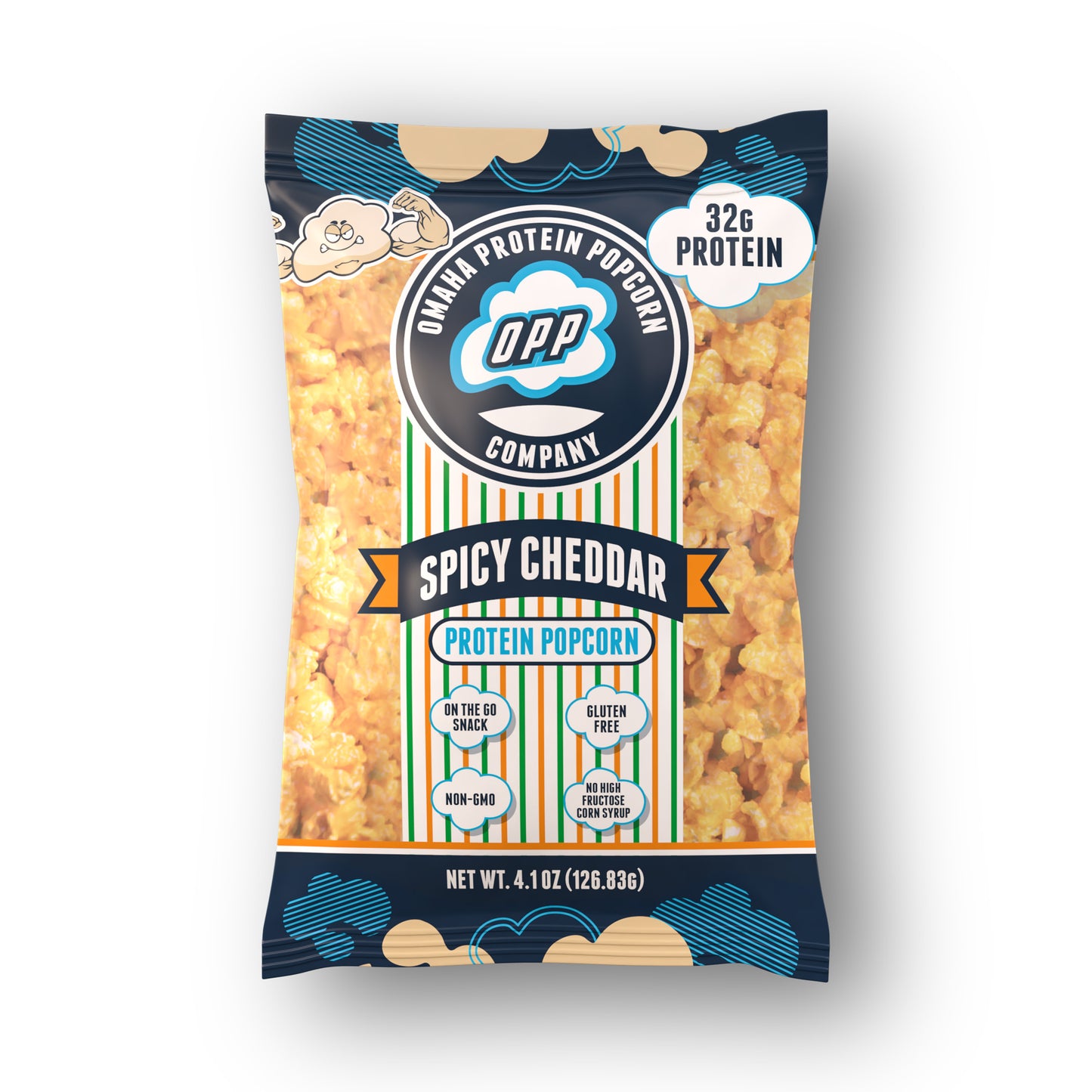 Omaha Protein Popcorn - Spicy Cheddar